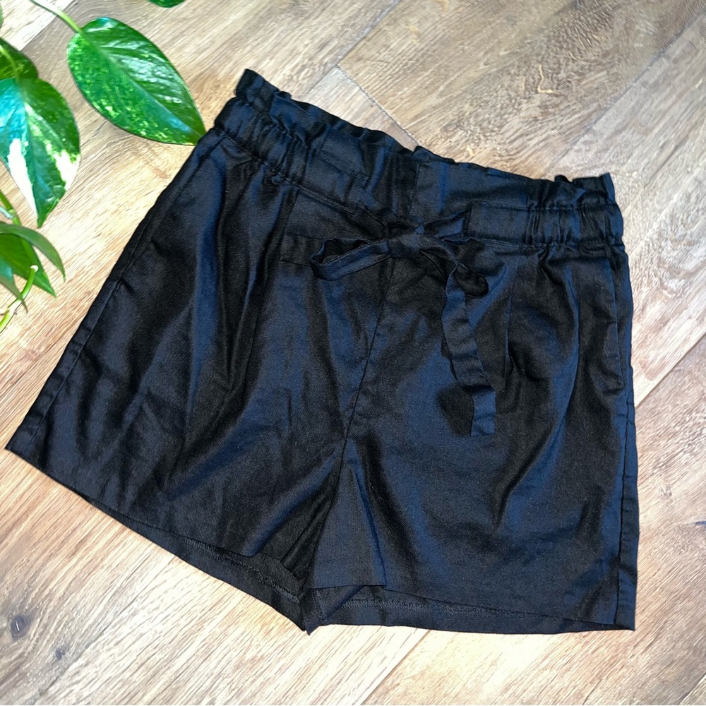 Express High Waisted Paper Bag Shorts
